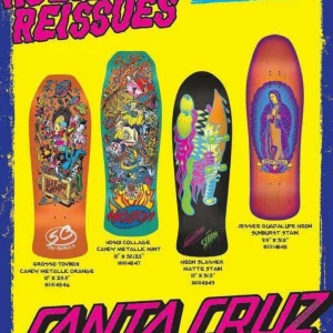 Santa Cruz Meek Neon Slasher Reissue Skateboard Deck