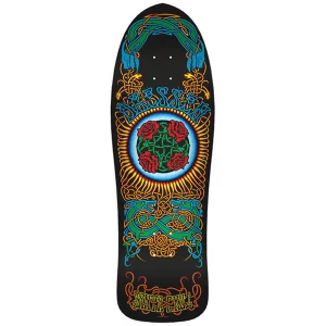 Santa Cruz Dressen Roses Reissue Skateboard Deck Matte Black