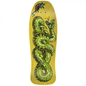 Santa Cruz Kendall Snake Reissue Skateboard Deck Yellow