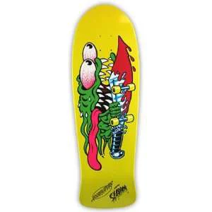 Santa Cruz Meek Slasher Reissue Skateboard Deck Yellow