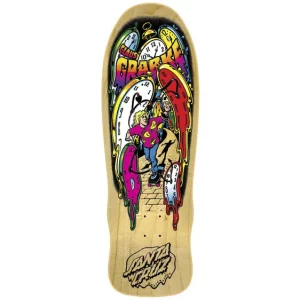 Santa Cruz Grabke Melting Clocks Reissue Deck Natural