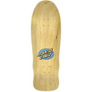 Top view of Santa Cruz Grabke Melting Clocks Reissue Deck Natural