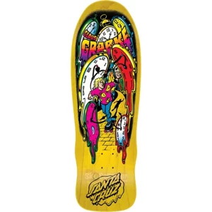 Santa Cruz Grabke Melting Clocks Reissue Deck Yellow