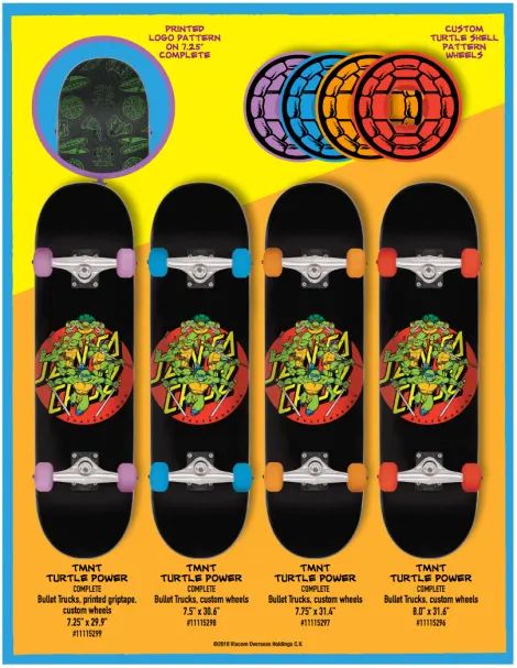 Santa Cruz x TMNT Turtle Power Complete Skateboards Series