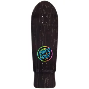 Top of Santa Cruz Roskopp Target 1 Reissue Deck Matte Black