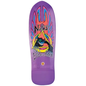 Santa Cruz Natas Evil Cat Reissue Deck Purple Candy Metallic