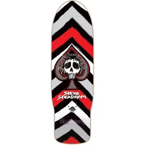Powell Steadham Spade Reissue Deck White Red Silver